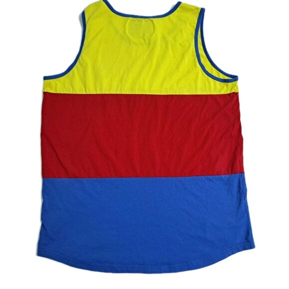 Dutch Bros Coffee Tank Top Mens Size XL Colorblock Red Yellow Blue - Picture 5 of 8